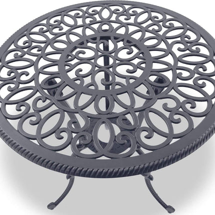 Centurion Supports BANGUI Grey Garden and Patio Cast Aluminium Bistro Table