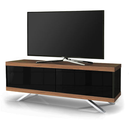 MDA Designs TUCANA 1200 HYBRID BLACK WALNUT Beam Thru Remote-Friendly up to 60" Flat Screen TV Cabinet