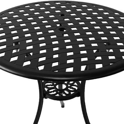 Centurion Supports OSHOWA Black Garden and Patio Cast Aluminium Bistro Table