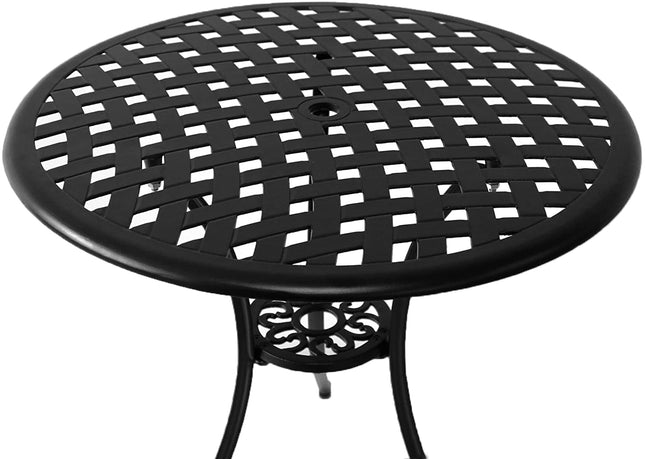 Centurion Supports OSHOWA Black Garden and Patio Cast Aluminium Bistro Table