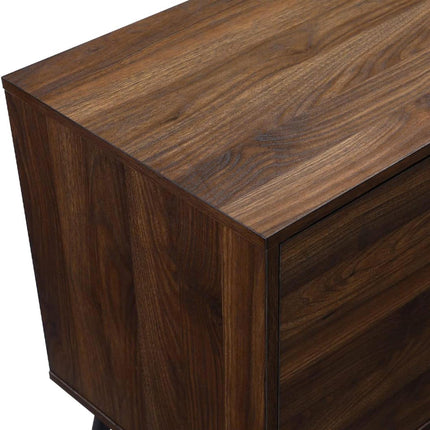 Centurion Supports PORTOBELLO Luxury Walnut Dual Compartment Storage 6-Shelf up to 65" Flat Screen TV Cabinet - Grade A