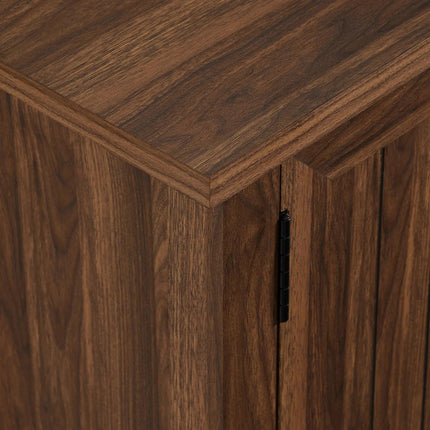 Centurion RANCH Walnut Dual Compartment Storage 6-Shelf up to 65” Flat Screen TV Cabinet - Grade A