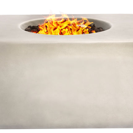 Centurion Supports Fireology ADELPHI Light Grey Lavish Garden and Patio Gas Fire Pit with Eco-Stone Finish - Fully Assembled