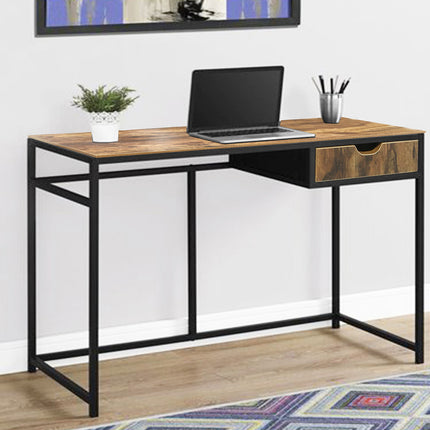 MDA Designs Ottawa Home Office Study Ergonomic Desk Table Workstation with Drawer Nutmeg Black - Grade A
