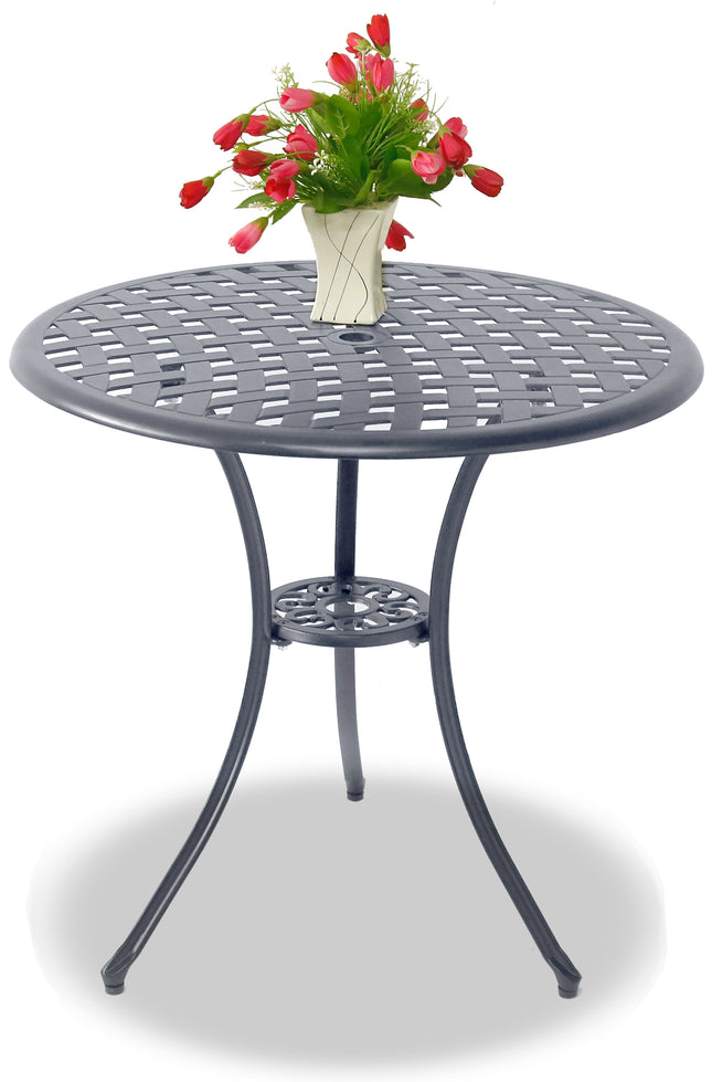Centurion Supports OSHOWA Garden and Patio Grey Cast Aluminium Bistro Table