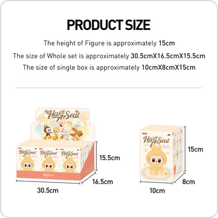Pop Mart THE MONSTERS - Have a Seat Series Single Blind Box Labubu Designer Vinyl Face Blind Box Collectible Art Toys - 100% genuine with Money Back Guarantee