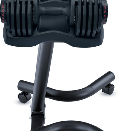 Strongology 40kg Adjustable Dumbbell Pair with Free Durable Steel Adjustable 40kg Dumbbell Floor Stand