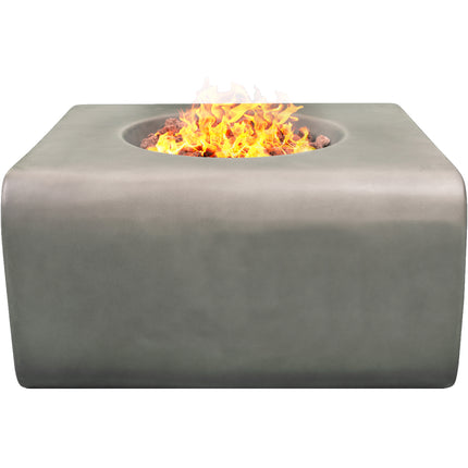 Centurion Supports Fireology ADELPHI Dark Grey Lavish Garden and Patio Gas Fire Pit with Eco-Stone Finish - Fully Assembled - Grade A