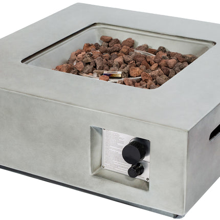 MDA Designs LOKI Light Grey Lavish Garden & Patio Gas Fire Pit with Eco-Stone Finish - Grade A