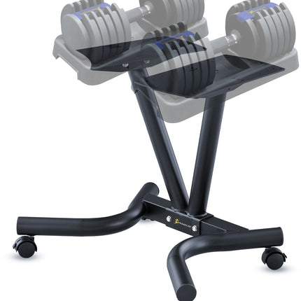 Strongology Durable Steel Adjustable Dumbbell Universal Floor Stand, Space Saver Adjustable Weights Rack