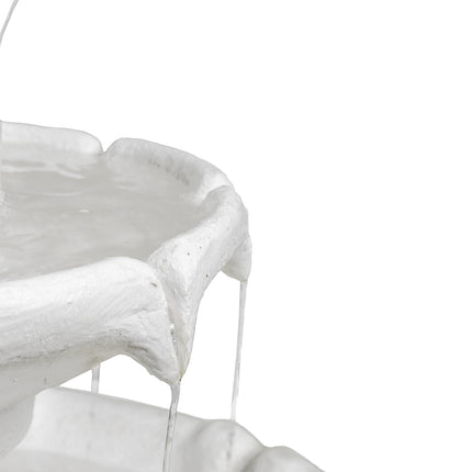 MDA Designs Aruna Elegant 3-Tier Outdoor Water Fountain Self-Contained Stunning Garden Feature with Cascading Waterfall