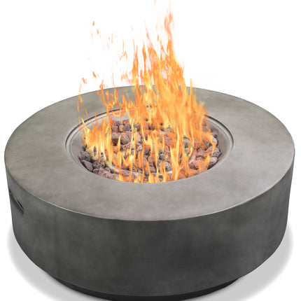 MDA Designs FUSION Dark Grey Lavish Garden & Patio Gas Fire Pit with Eco-Stone Finish - Fully Assembled - Grade A