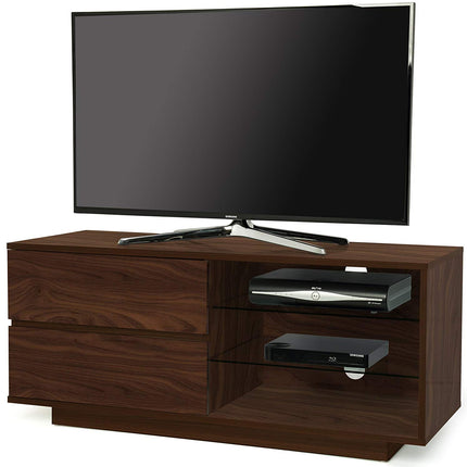 Centurion Supports Gallus Premium Walnut with 2-Walnut Drawers and 3-Shelves 32"-55" LED/OLED/LCD TV Cabinet - Grade A
