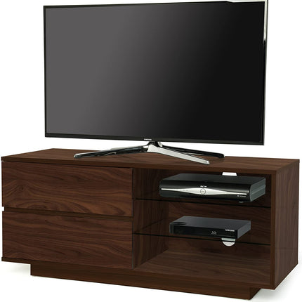 Centurion Supports GALLUS Walnut with 2-Walnut Drawers for 32"-55" LED/OLED/LCD TV Cabinet - Fully Assembled