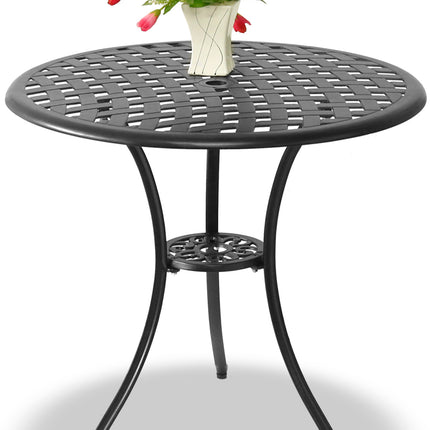 Centurion Supports OSHOWA Black Garden and Patio Cast Aluminium Bistro Table