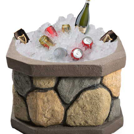 Centurion Supports Fireology BOGOTA Bold Garden and Patio Heater Fire Pit Brazier and Barbecue with Eco-Stone Finish