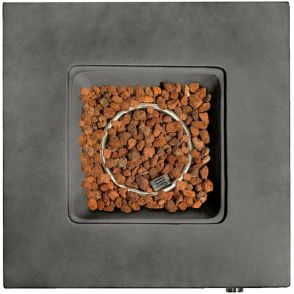 MDA Designs Loki Dark Grey Lavish Garden & Patio Gas Fire Pit with Eco-Stone Finish