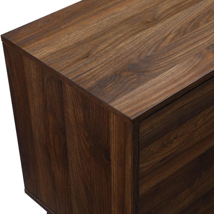 Homeology PORTOBELLO Luxury Walnut Dual Compartment Storage 6-Shelf up to 65" Flat Screen TV Cabinet