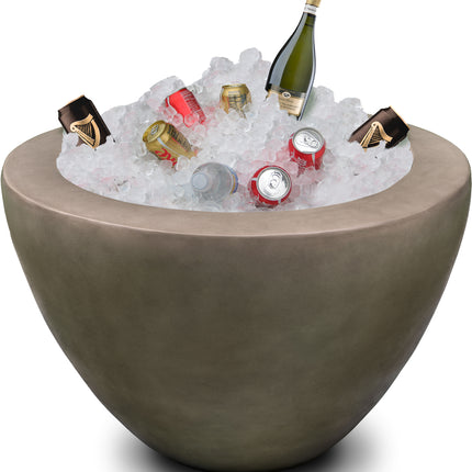 Centurion Supports Fireology DIABLO Dark Grey Contemporary Garden and Patio Heater Fire Pit and Barbecue with Concrete Stone-Effect Finish - Fully Assembled
