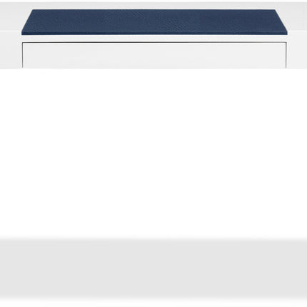 Centurion Supports ADONIS White with Built-In Luxury Dark Blue Leather Pad Ergonomic Home Office Desk