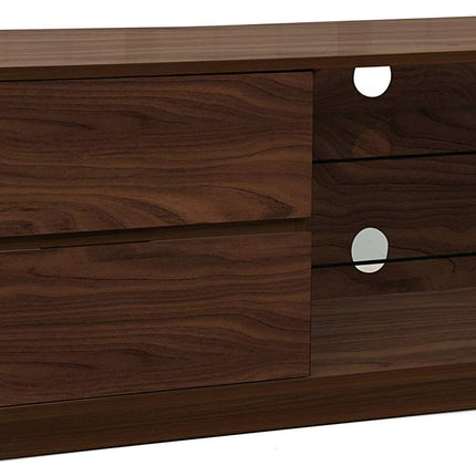 Centurion Supports Gallus Premium Walnut with 2-Walnut Drawers and 3-Shelves 32"-55" LED/OLED/LCD TV Cabinet - Grade A