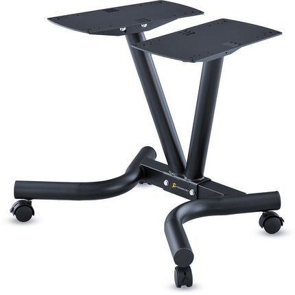 Strongology Durable Steel Adjustable Dumbbell Universal Floor Stand, Space Saver Adjustable Weights Rack