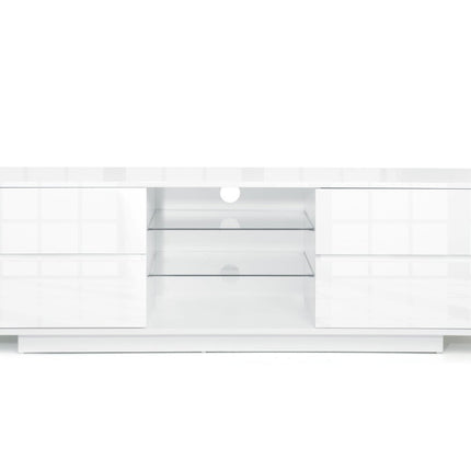 Centurion Supports Avitus Premium High Gloss White with 4-White Drawers and 3-Shelf 32"-65" LED/OLED/LCD TV Cabinet