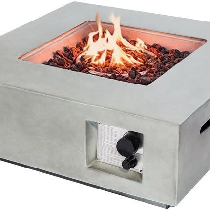 MDA Designs LOKI Light Grey Lavish Garden & Patio Gas Fire Pit with Eco-Stone Finish - Grade A