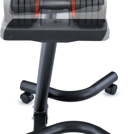 Strongology Durable Steel Adjustable Dumbbell Universal Floor Stand, Space Saver Adjustable Weights Rack