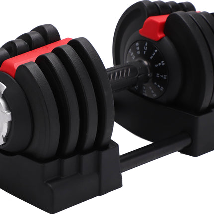 Strongology ELEMENT18 Home Fitness Black and Red Adjustable Smart Dumbbell from 1.5kg up to 18kg Training Weights