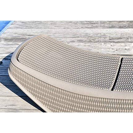 Centurion Supports MALDIVES Greige Prestigious Outdoor Rattan-Style Adjustable Sun Lounger Pair - Grade A