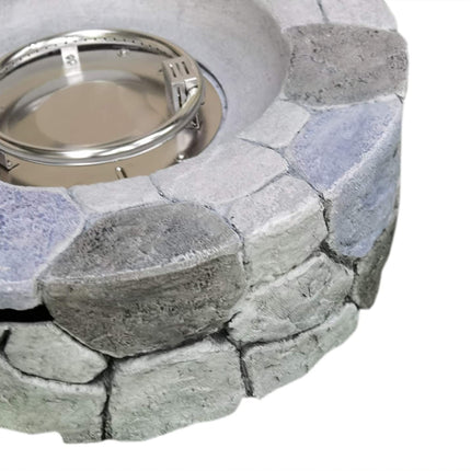 Centurion Supports Fireology KALUYA Grey Lavish Garden and Patio Gas Fire Pit with Eco-Stone Finish - Fully Assembled