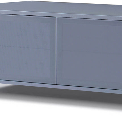 MDA Designs CORVUS Corner-Friendly Grey BeamThru Glass Doors with Oak Profiles Contemporary Cabinet for Flat Screen TVs up to 50"