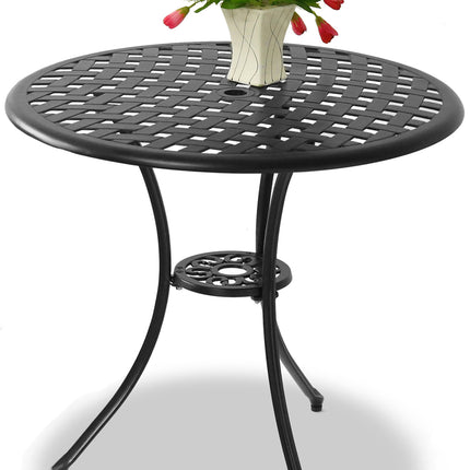 Centurion Supports OSHOWA Black Garden and Patio Cast Aluminium Bistro Table