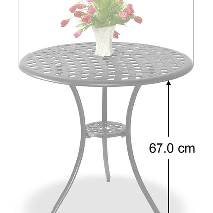 Centurion Supports OSHOWA Garden and Patio Grey Cast Aluminium Bistro Table