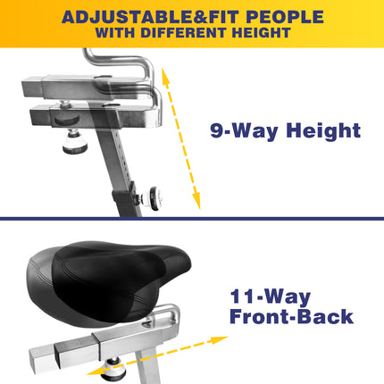 Strongology TITANIUM Assault Bike Adjustable Resistance Dual Belt Magnetic 24” Fan Professional Air Bike with Clear LCD Display