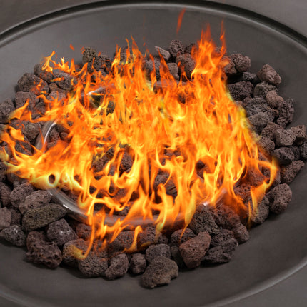 MDA Designs TABITI Dark Grey Lavish Garden & Patio Gas Fire Pit with Eco-Stone Finish - Grade A