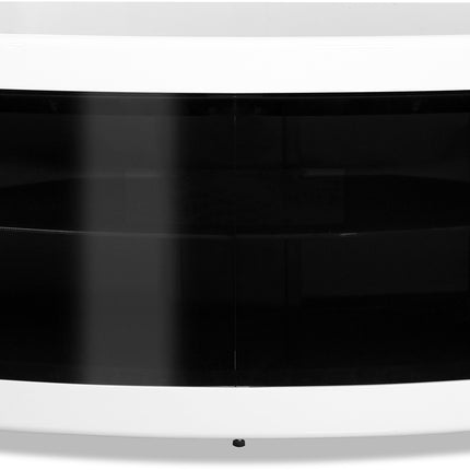 Centurion Supports PANGEA Gloss White Beam-Thru Curved Tru-Corner 32"-50" TV Cabinet - Grade A