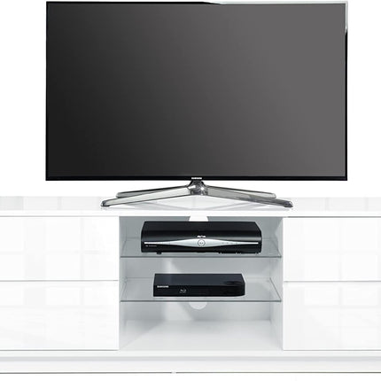Centurion Supports AVITUS High Gloss White with 4-White Drawers for 32"-65" LED/OLED/LCD TV Cabinet - Fully Assembled