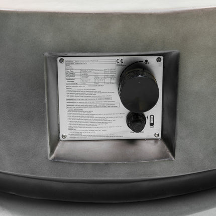 MDA Designs FUSION Dark Grey Lavish Garden & Patio Gas Fire Pit with Eco-Stone Finish - Fully Assembled - Grade A