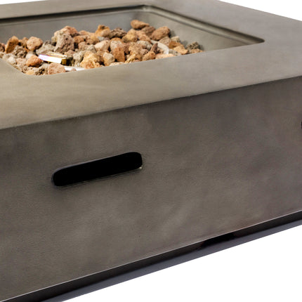 MDA Designs Loki Dark Grey Lavish Garden & Patio Gas Fire Pit with Eco-Stone Finish
