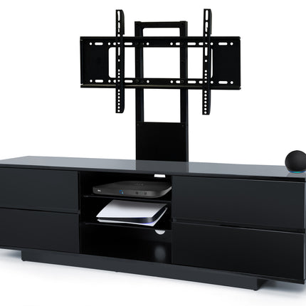 Centurion Supports AVITUS Gloss Black with 4-Black Drawers for up to 65" LED/LCD/Plasma TV Stand with Mounting Arm