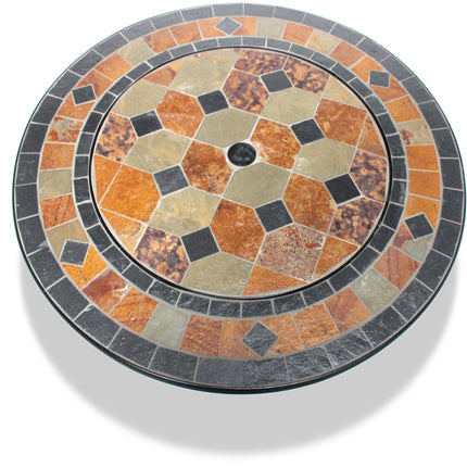 Centurion Supports Fireology LANIAKA Lavish Garden and Patio Heater Fire Pit Brazier, Coffee Table, Barbecue and Ice Bucket with Slate Tiles