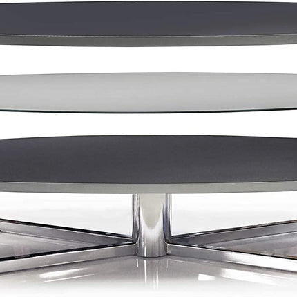 MDA Designs Orbit 1100BW Gloss Black TV Stand with Gloss White Elliptic Sides for Flat Screen TVs up to 55"