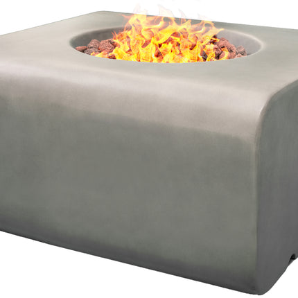 Centurion Supports Fireology ADELPHI Dark Grey Lavish Garden and Patio Gas Fire Pit with Eco-Stone Finish - Fully Assembled