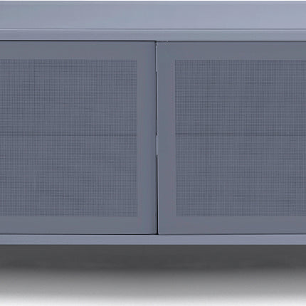 MDA Designs CORVUS Corner-Friendly Grey BeamThru Glass Doors with Grey Profiles Contemporary Cabinet for Flat Screen TVs up to 50"