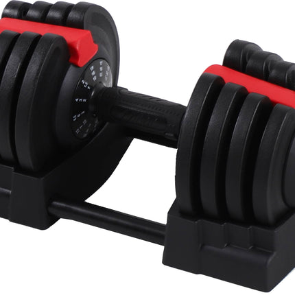 Strongology ELEMENT18 Black and Red Home Fitness Smart Adjustable Dumbbell from 1.5kg up to 18kg Training Weights Pair