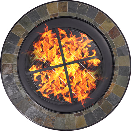Centurion Supports Fireology CORDOVA Set Garden and Patio Round Heater, Fire Pit, Brazier, Table, Barbecue and Ice Bucket