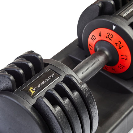 Strongology Tundra 32 Home Fitness Adjustable Smart Dumbbell from 4kg to 32kg Training Weights Single