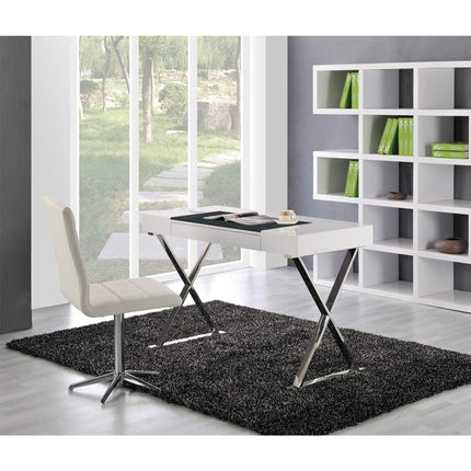 Centurion Supports ADONIS Gloss White Ergonomic Home Office Desk with Built-In Wireless Qi Charging - Grade A